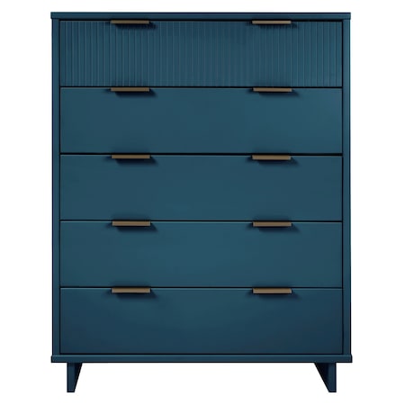 Manhattan Comfort Granville 45.27 Tall Dresser in Midnight Blue DR-5024